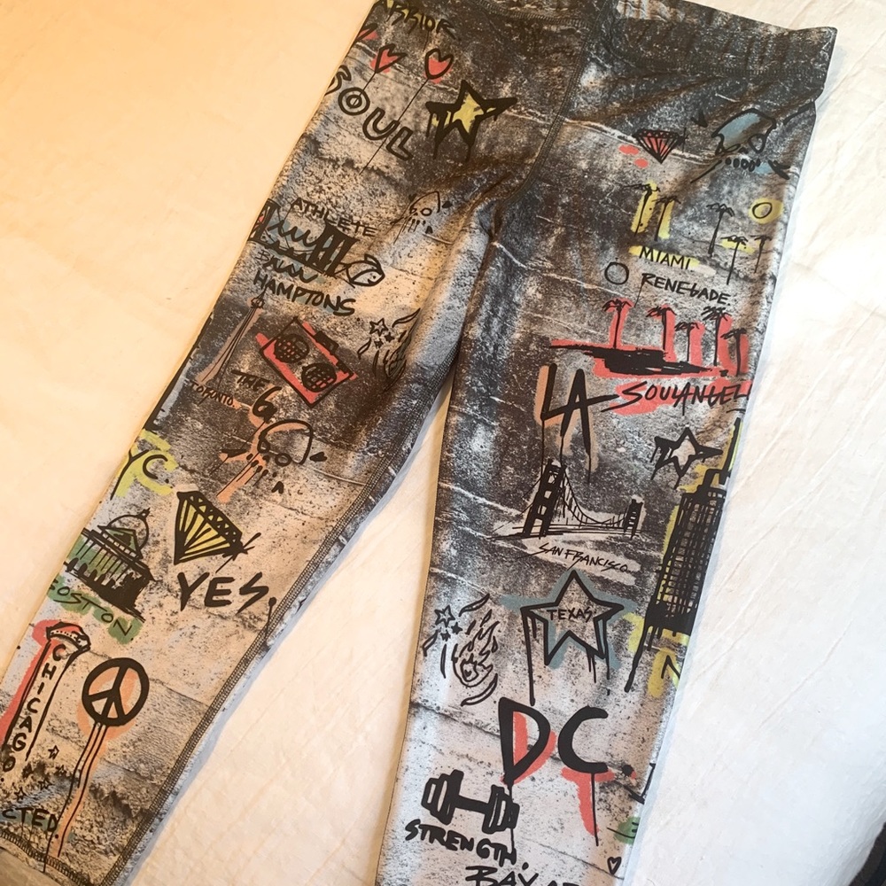 Terez for SoulCycle cropped leggings, size large